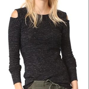 Current/Elliott Melange Cutout Sweatshirt - sz 1